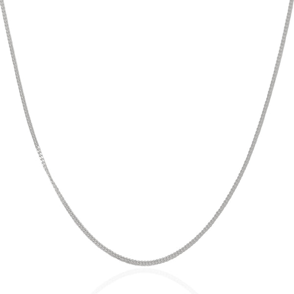 1.5mm 14K White Gold Gourmette Chain