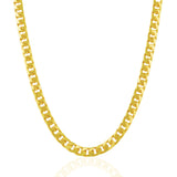 5.8mm 14K Yellow Gold Solid Miami Cuban Chain