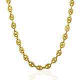6.9mm 14K Yellow Gold Puffed Mariner Link Chain