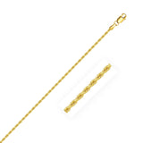 2.0mm 14K Yellow Gold Solid Rope Chain