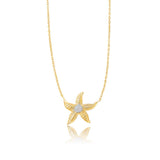 14K Two-Tone Gold Sea Life Starfish Necklace
