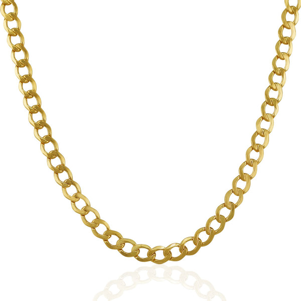 5.3mm 14K Yellow Gold Curb Chain