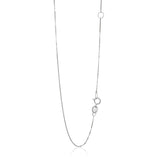 0.6mm 14K White Gold Adjustable Box Chain