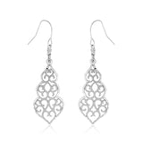 10K White Gold Fancy Drop Earrings