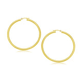14K Yellow Gold Polished Hoop Earrings (30 mm)