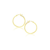 14K Yellow Gold Polished Hoop Earrings (20 mm)