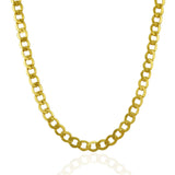 6.2mm 14K Yellow Gold Curb Chain