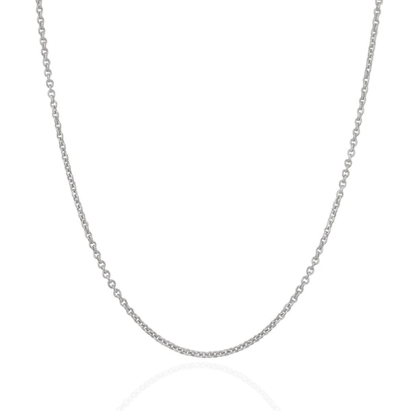 2.2mm 14K White Gold Forsantina Lite Cable Link Chain