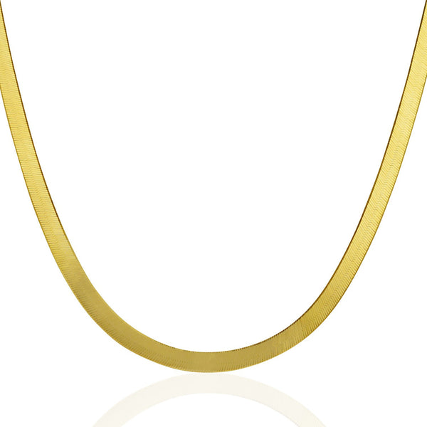 5.0mm 14K Yellow Gold Super Flex Herringbone Chain