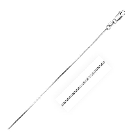 0.6mm 18K White Gold Box Chain