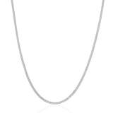 2.0mm 14K White Gold Gourmette Chain