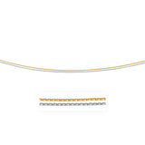 1.1mm 14K Two-Tone Double Strand Cable Pendant Chain