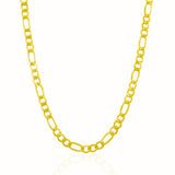 5.4mm 10K Yellow Gold Lite Figaro Chain