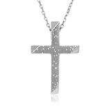 Sterling Silver Stardust Crucifix Pendant