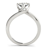 14K White Gold Solitaire Round Bypass Diamond Engagement Ring (1 ct. tw.)