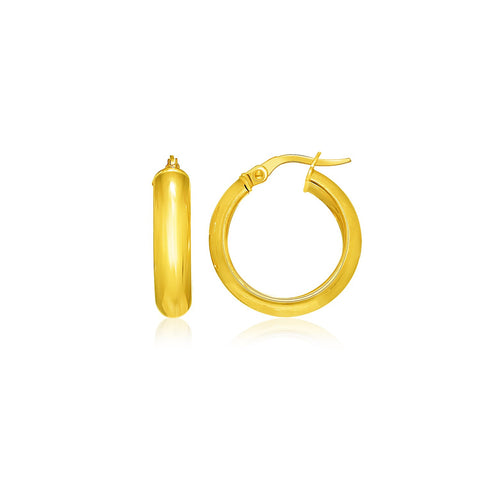 14K Yellow Gold Hoop Style Earrings