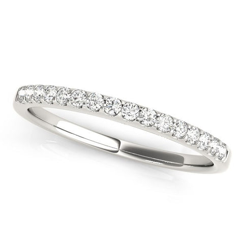 14K White Gold Diamond Scalloped Set Wedding Band (1/6 ct. tw.)