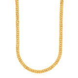 14K Yellow Gold Curb Style Chain Textured Necklace