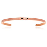 Pink Stainless Steel XOXO Cuff Bracelet