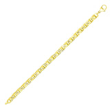 14K Yellow Gold Mariner Style Link Men's Bracelet