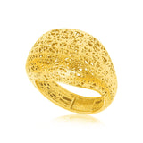 14K Yellow Gold Lace Like Dome Ring