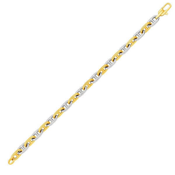 Mariner Link Bracelet in 14K Two-Tone Gold