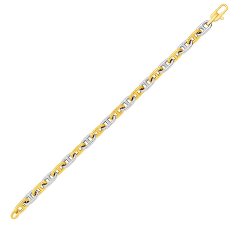 Mariner Link Bracelet in 14K Two-Tone Gold