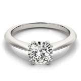 14K White Gold Double Prong Set Solitaire Diamond Engagement Ring (1 ct. tw.)