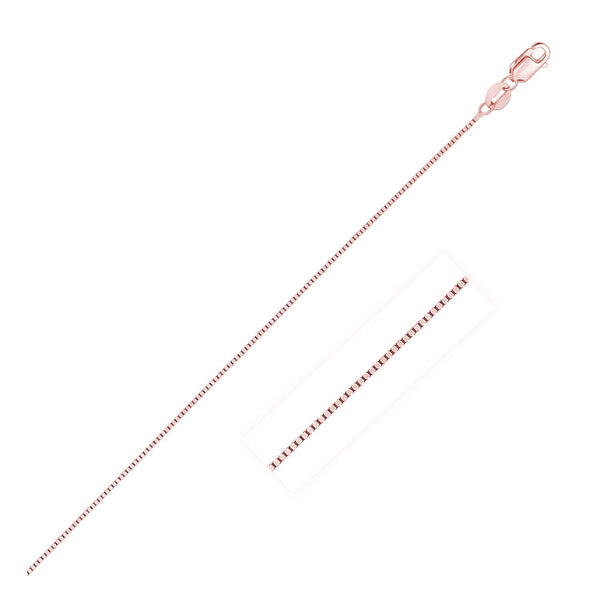 0.4mm 14K Rose Gold Classic Box Chain