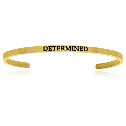 Yellow Stainless Steel Determined Cuff Bracelet