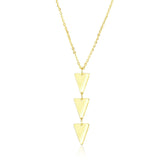 14K Yellow Gold Pendant with 3-Layer Triangle Design