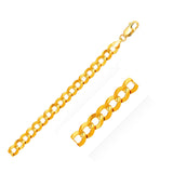 8.2mm 10K Yellow Gold Curb Bracelet