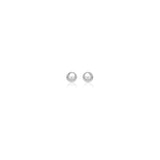 14K White Gold Spherical Stud Earrings (3.0 mm)
