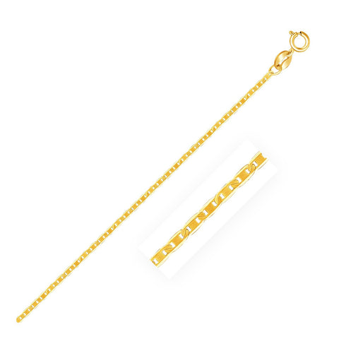 1.2mm 10K Yellow Gold Mariner Link Chain