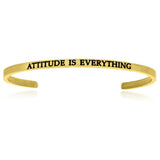 Yellow Stainless Steel Attitude Is Everything Cuff Bracelet
