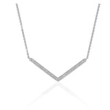 Diamond Chevron Pendant in 14K White Gold (1/3 ct. tw.)