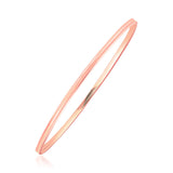 14K Rose Gold Concave Motif Thin  Stackable Bangle
