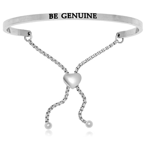 Stainless Steel Be Genuine Adjustable Bracelet