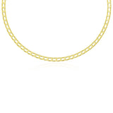 14K Yellow Gold Men's Necklace with Track Design Links