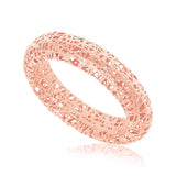 14K Rose Gold Wire Mesh Tube Style Ring