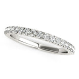 14K White Gold Pave Set Diamond Wedding Ring (1/4 ct. tw.)