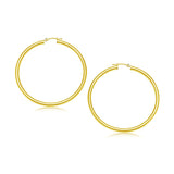 10K Yellow Gold Polished Hoop Earrings (30 mm)