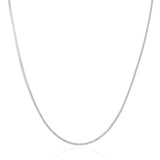 14K White Gold Foxtail 1.0mm Chain