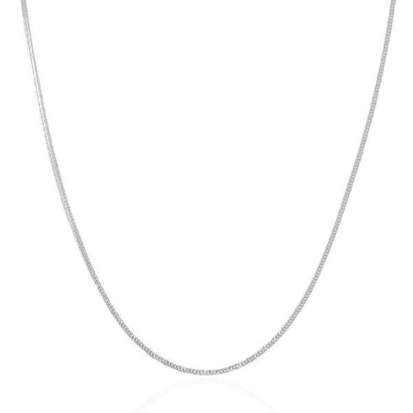 14K White Gold Foxtail 1.0mm Chain