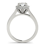 14K White Gold Classic Channel Slim Shank Round Diamond Engagement Ring (2 ct. tw.)