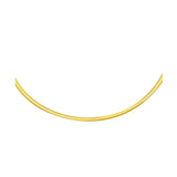 2.5mm 14K Two Tone Gold Reversible Omega Necklace