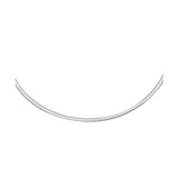 2.5mm 14K Two Tone Gold Reversible Omega Necklace