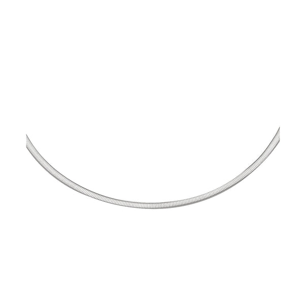 2.5mm 14K Two Tone Gold Reversible Omega Necklace
