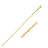 1.5mm 14K Yellow Gold Singapore Chain