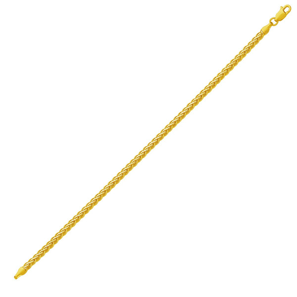 Fine Wheat Chain Bracelet in 10K Yellow Gold